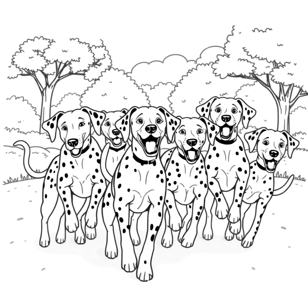 101 Dalmatians coloring page
