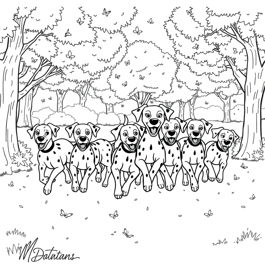 101 Dalmatians coloring page