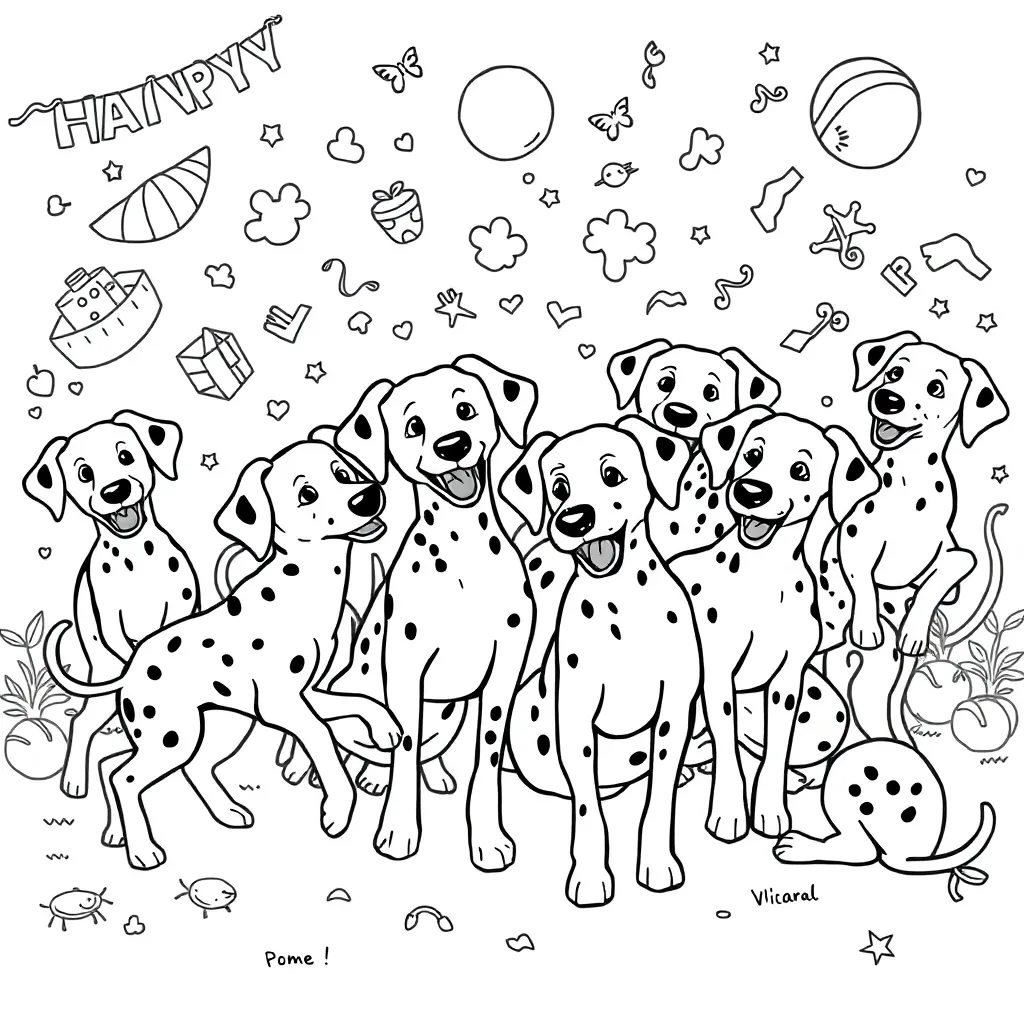 101 Dalmatians coloring page