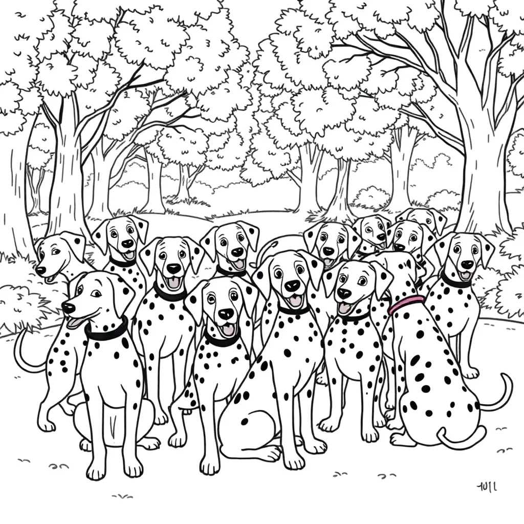 101 Dalmatians coloring page