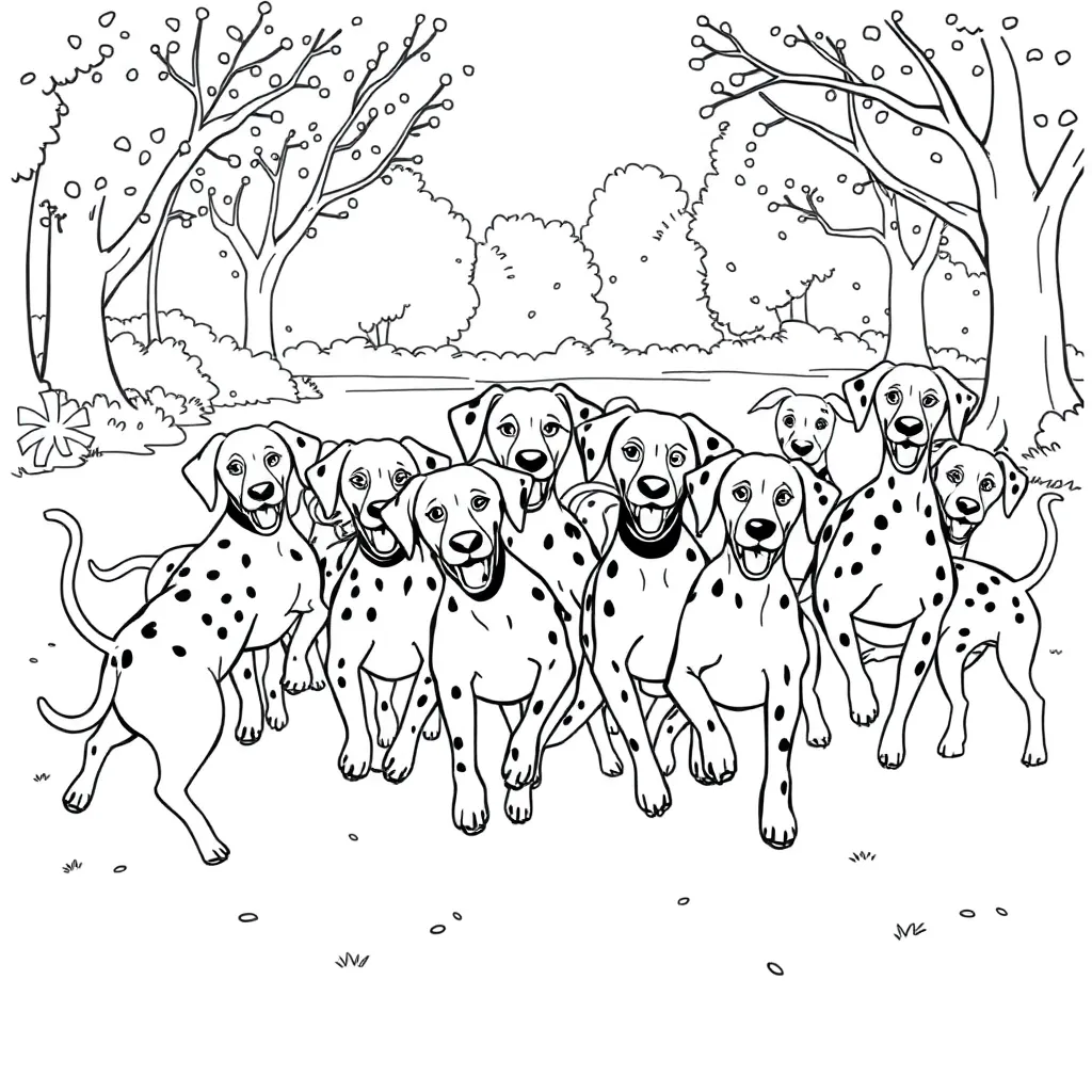 101 Dalmatians coloring page
