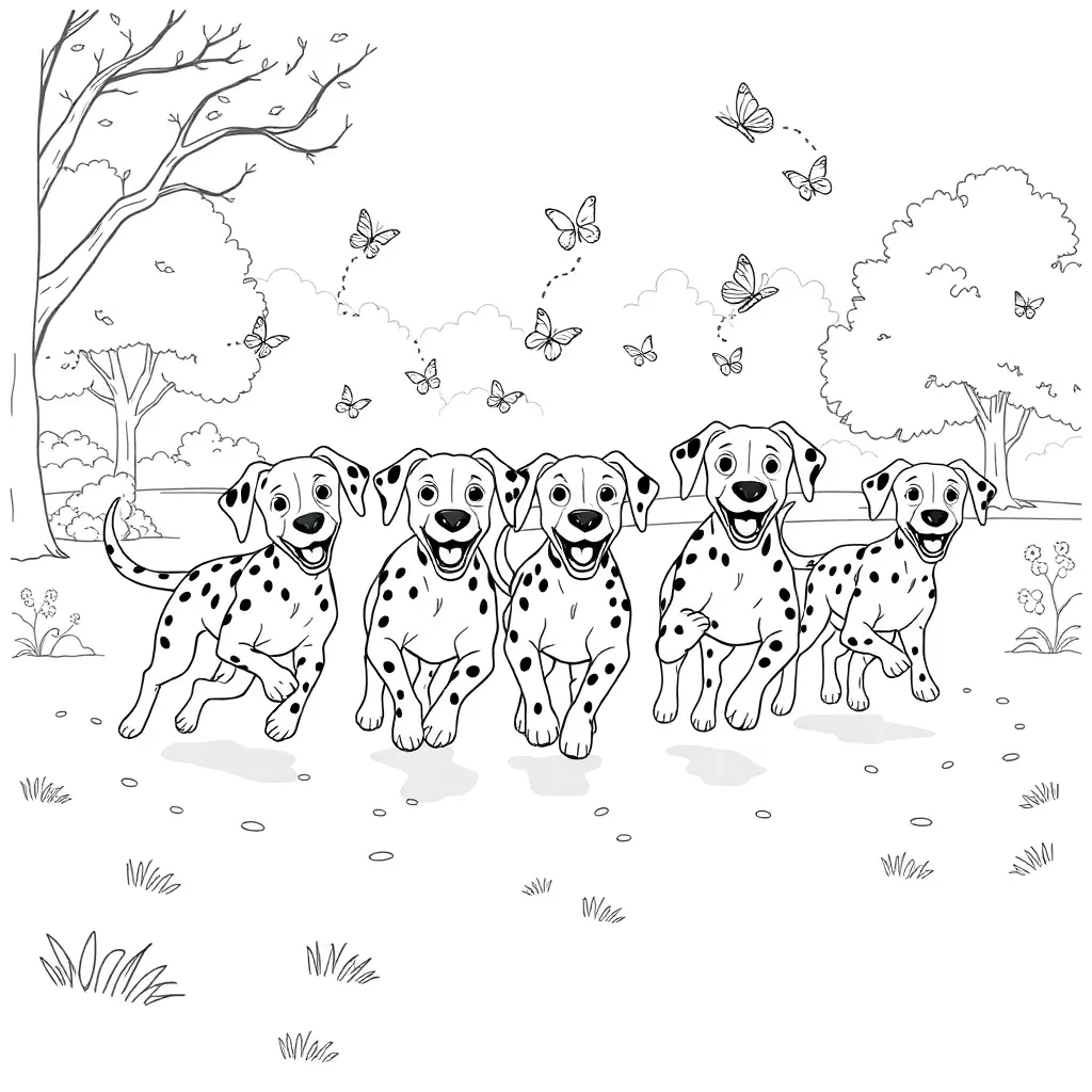 101 Dalmatians coloring page