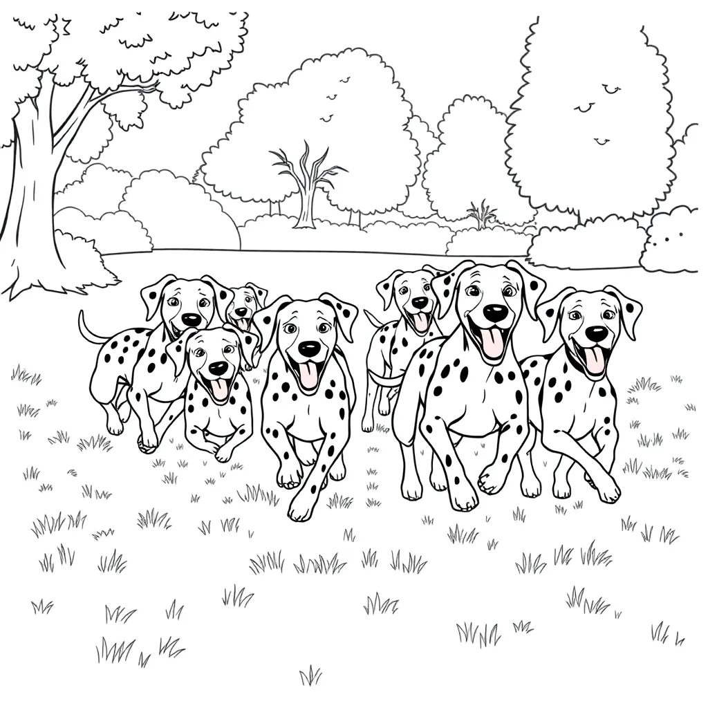 101 Dalmatians coloring page