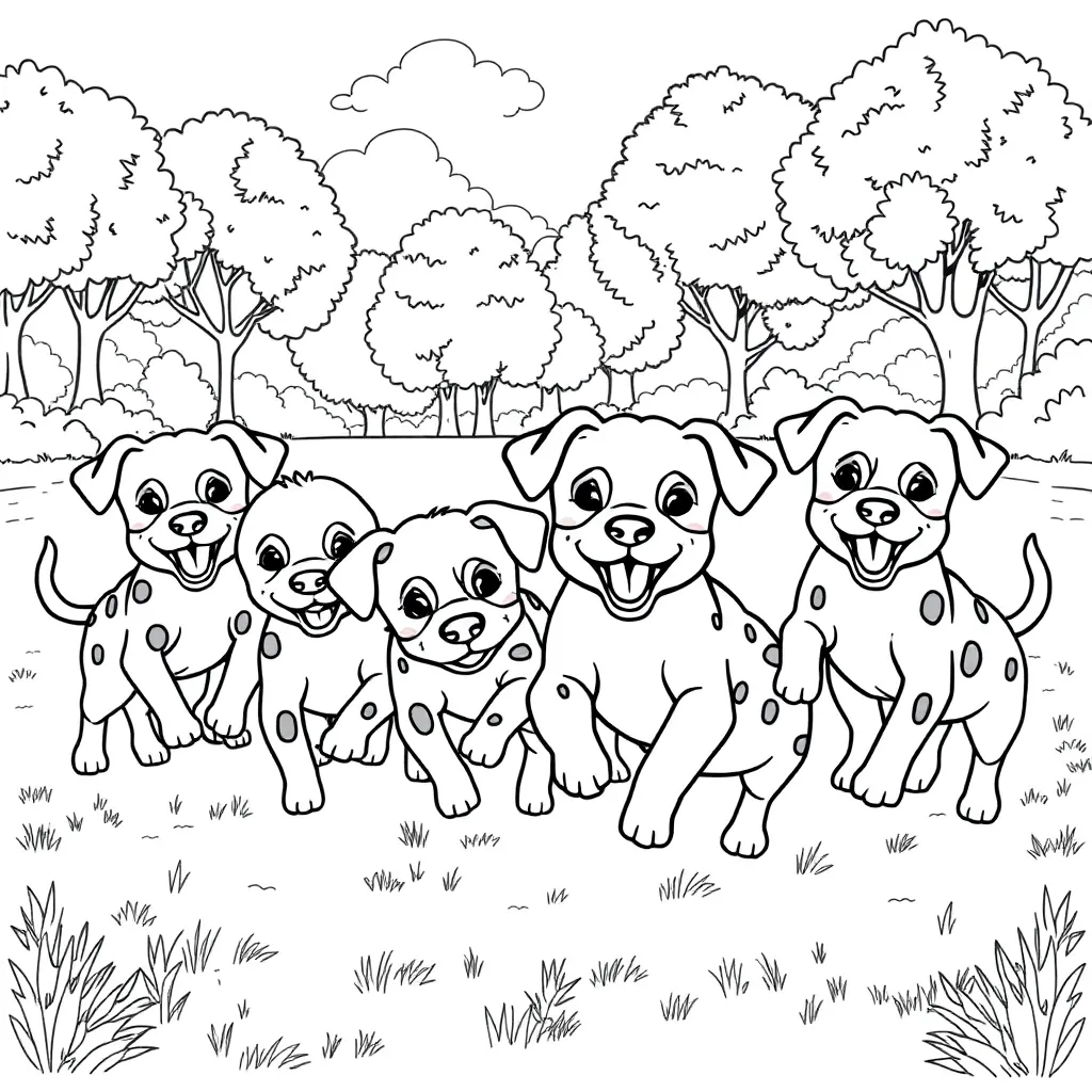 101 Dalmatians coloring page