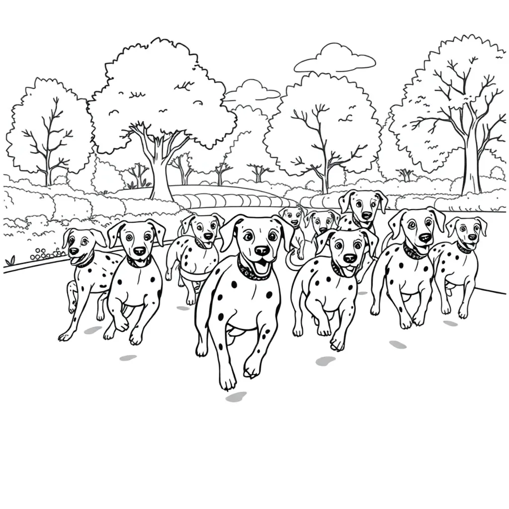 101 Dalmatians coloring page