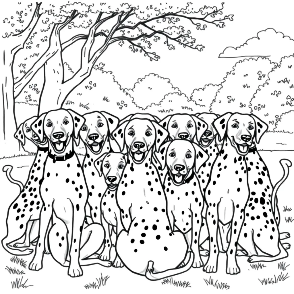101 Dalmatians coloring page