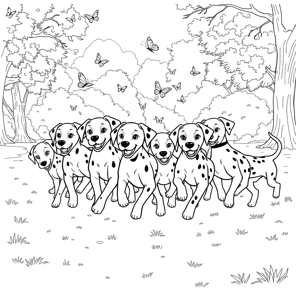 101 Dalmatians coloring page