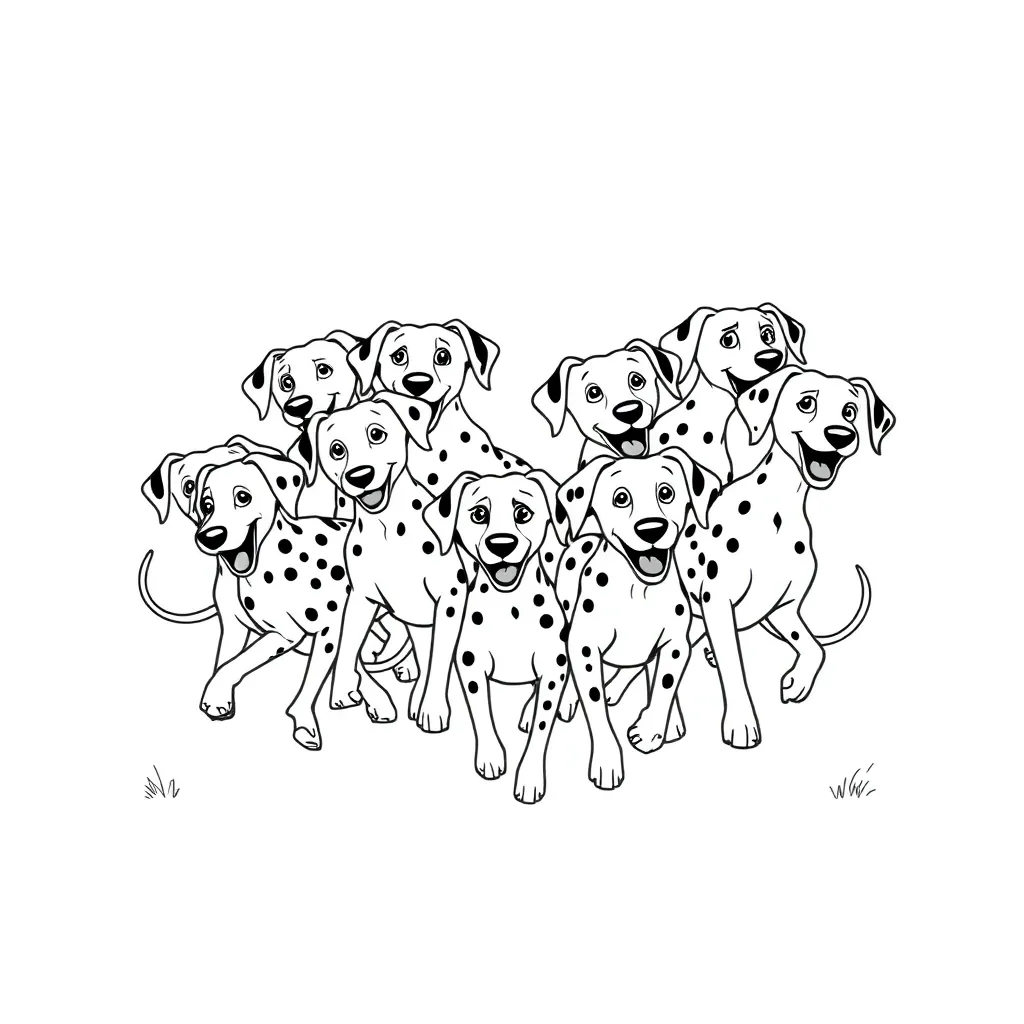 101 Dalmatians coloring page
