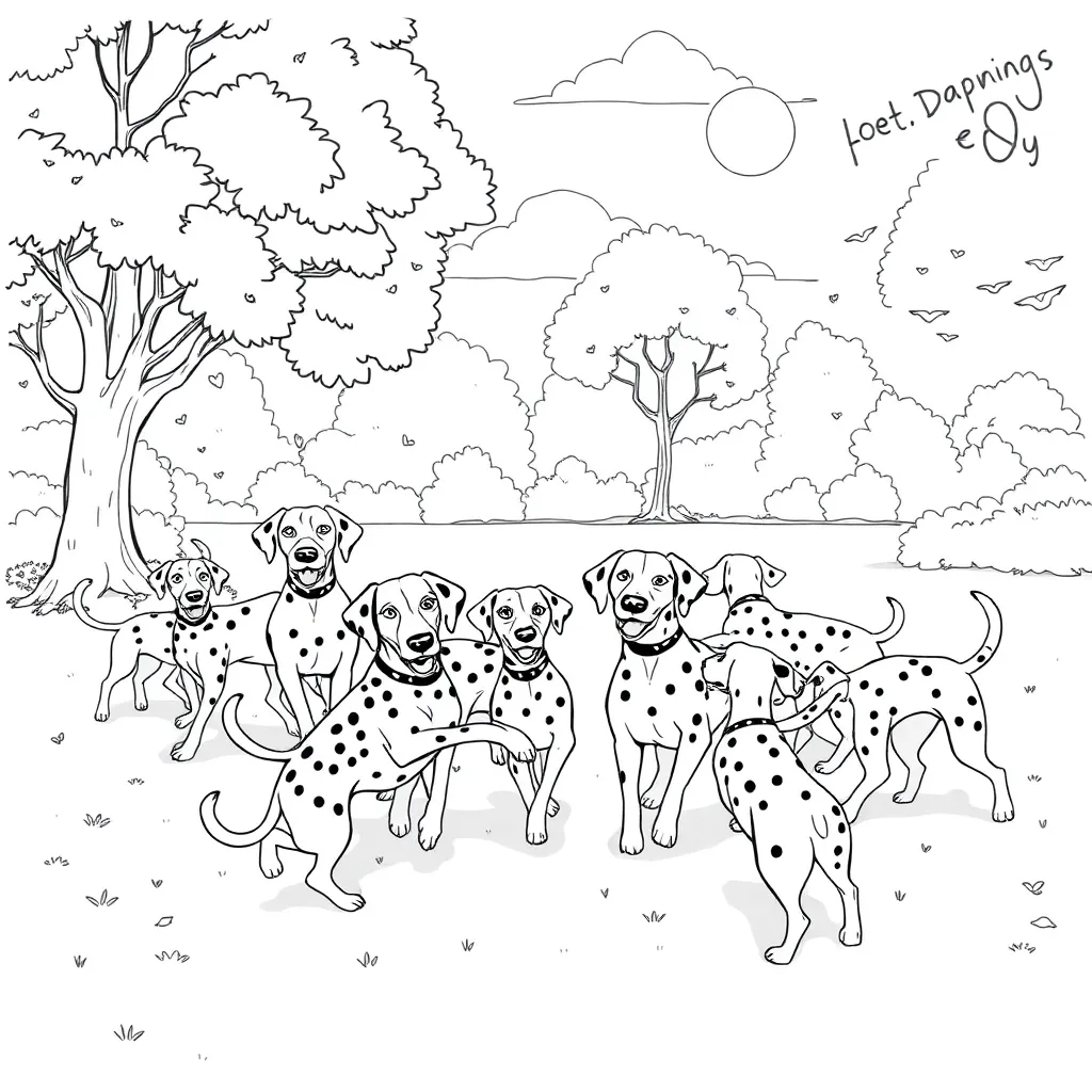 101 Dalmatians coloring page