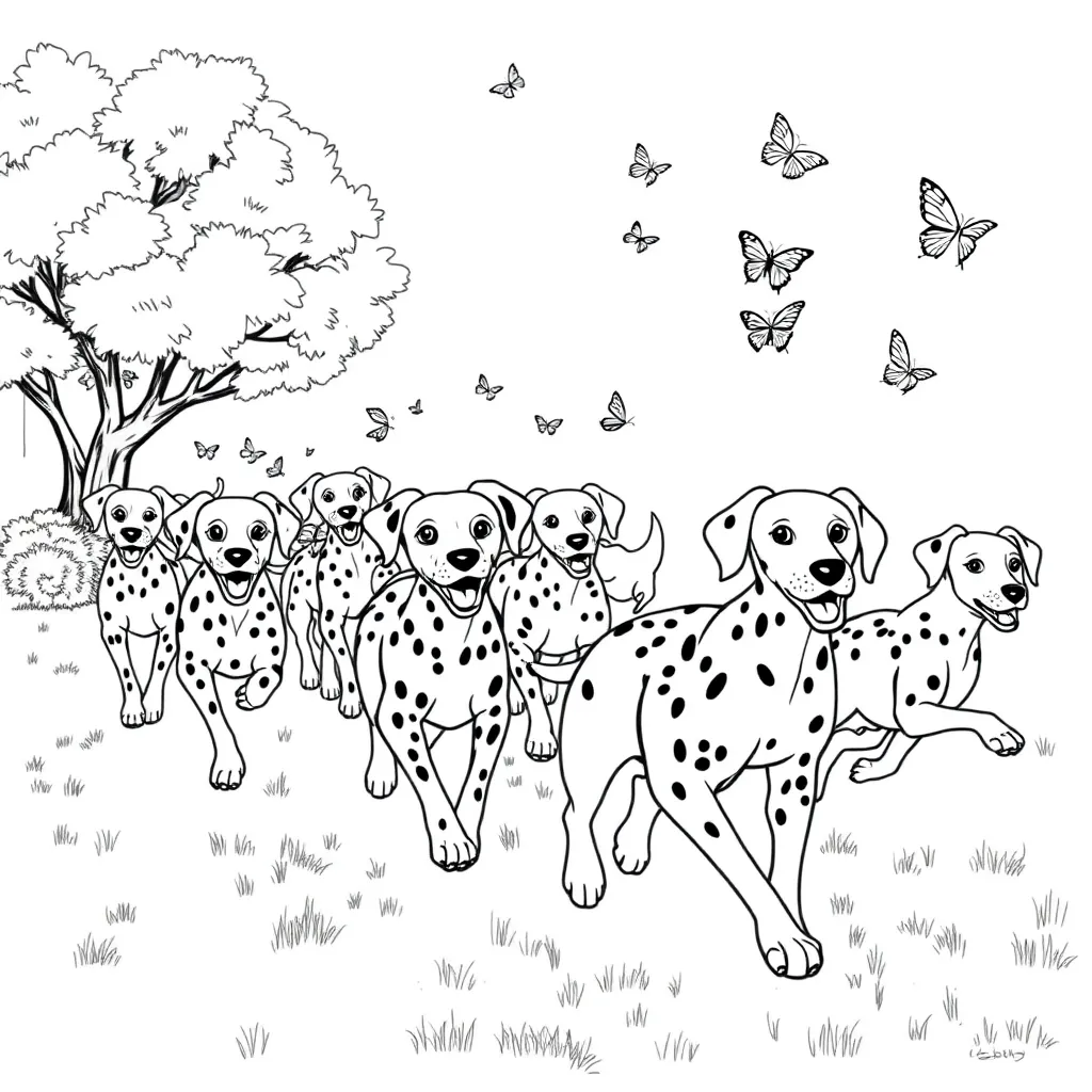 101 Dalmatians coloring page