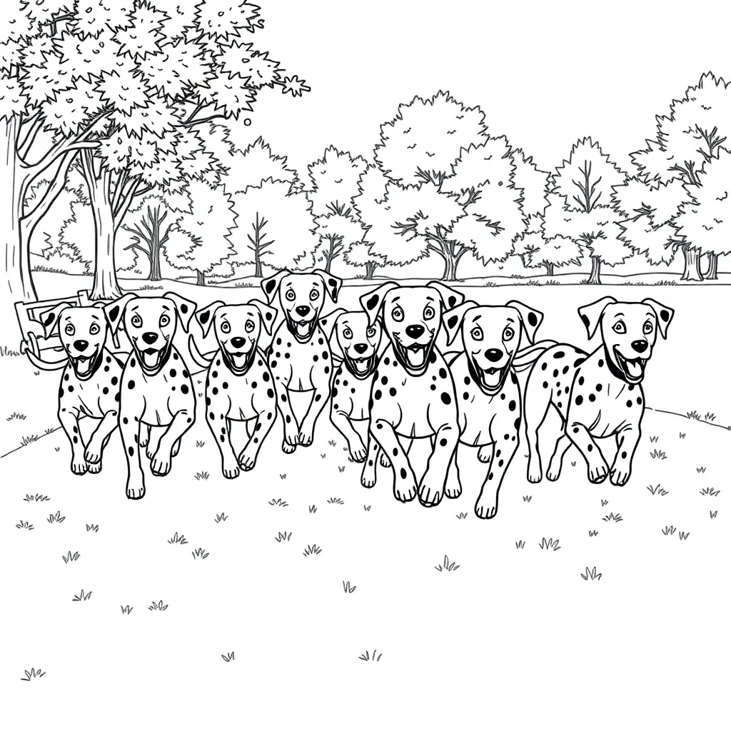 101 Dalmatians coloring page