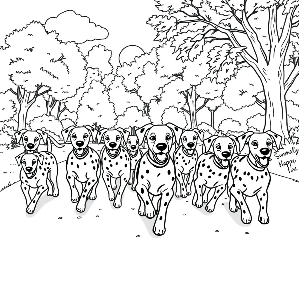 101 Dalmatians coloring page