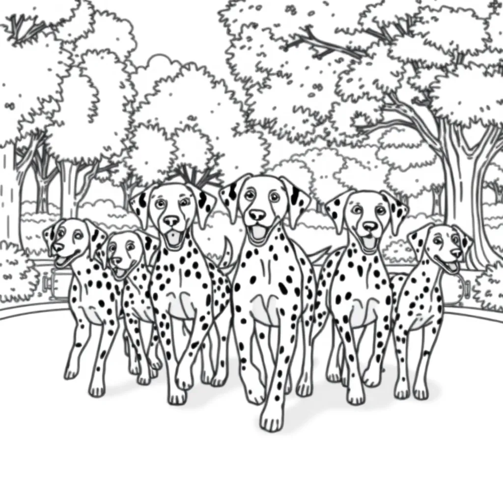 101 Dalmatians coloring page
