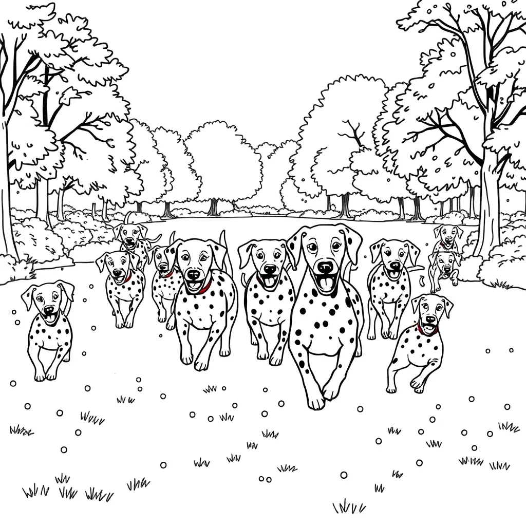 101 Dalmatians coloring page