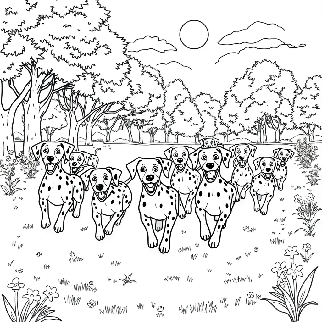 101 Dalmatians coloring page