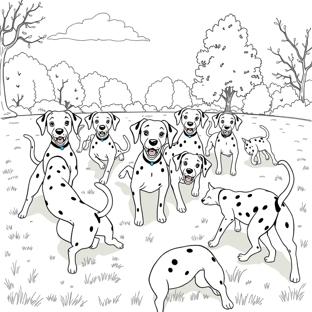 101 Dalmatians coloring page
