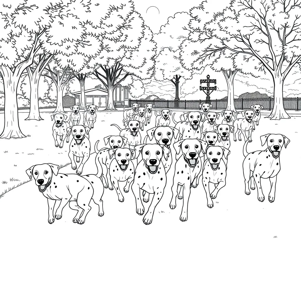 101 Dalmatians coloring page