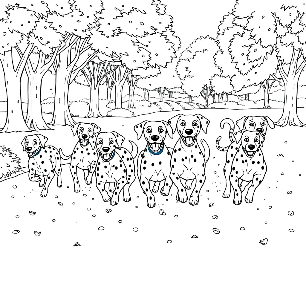 101 Dalmatians coloring page