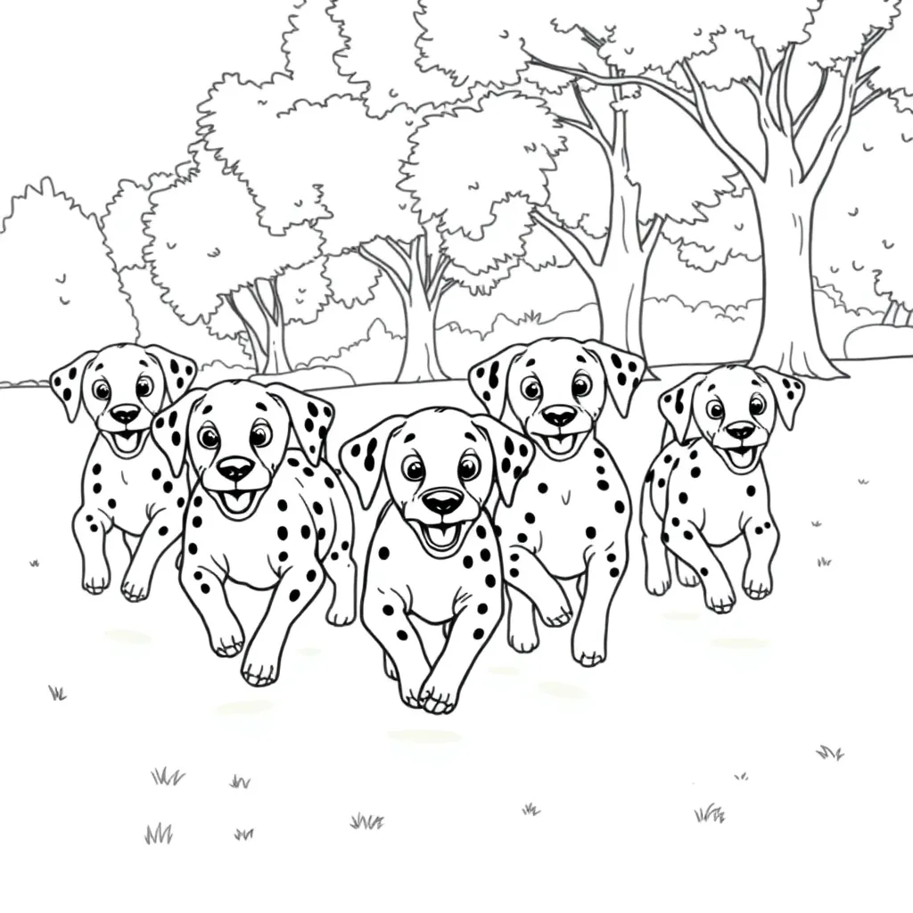 101 Dalmatians coloring page