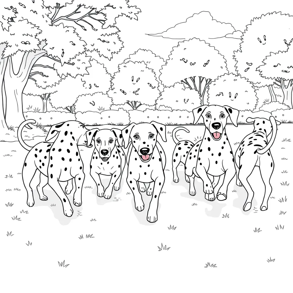 101 Dalmatians coloring page