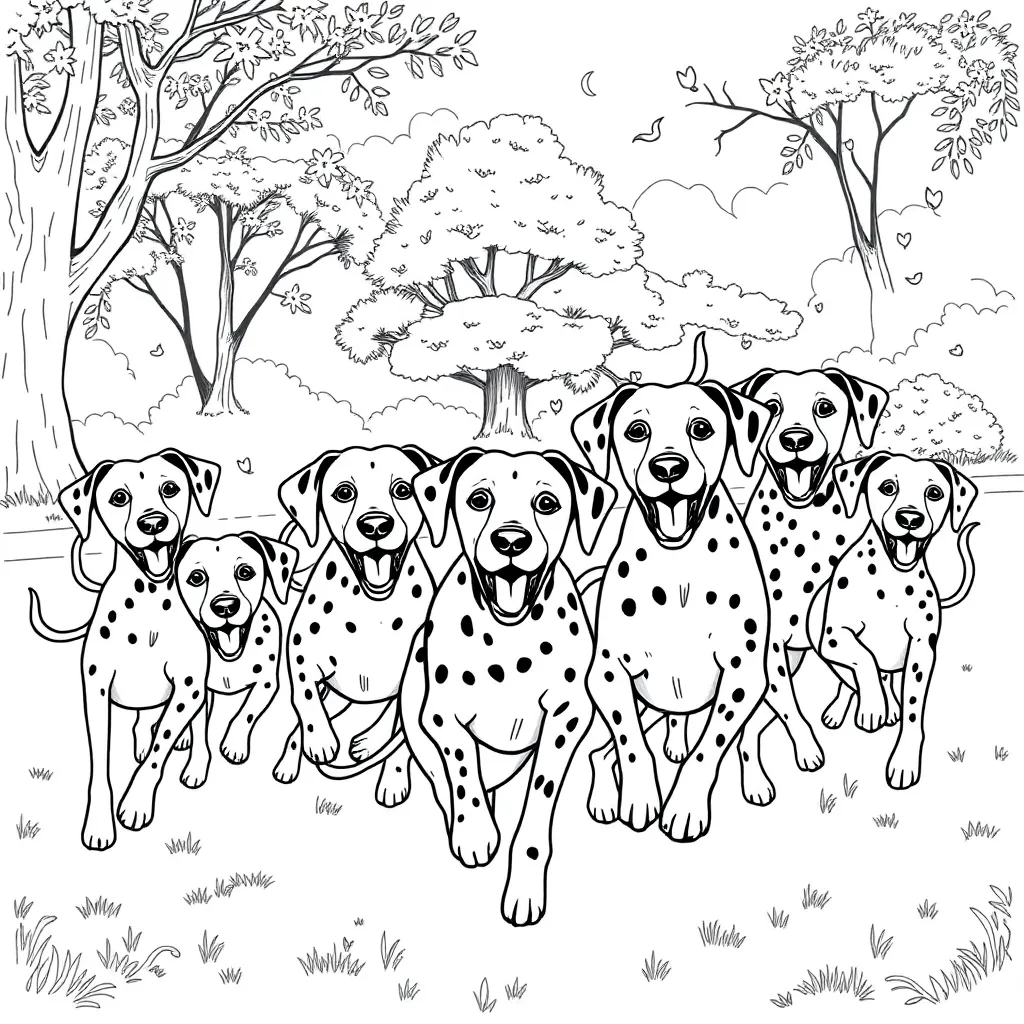 101 Dalmatians coloring page