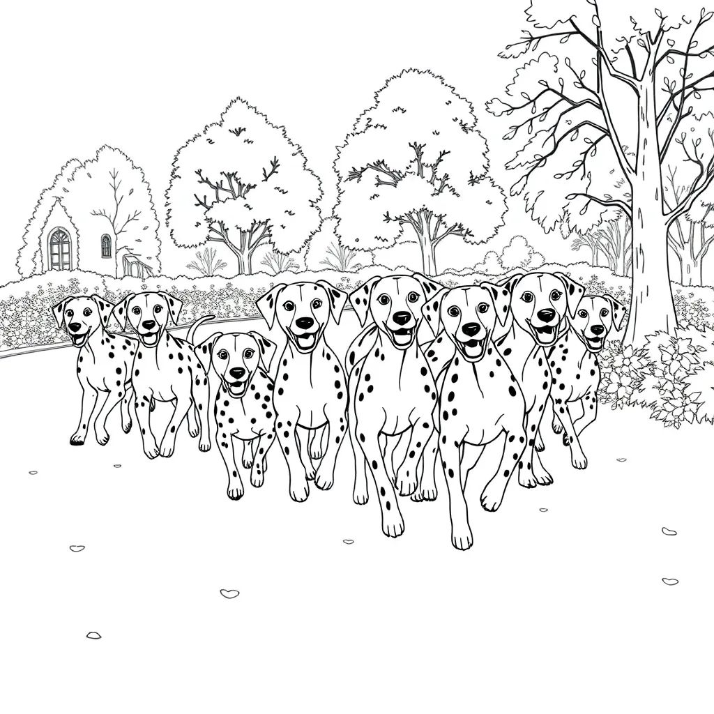 101 Dalmatians coloring page
