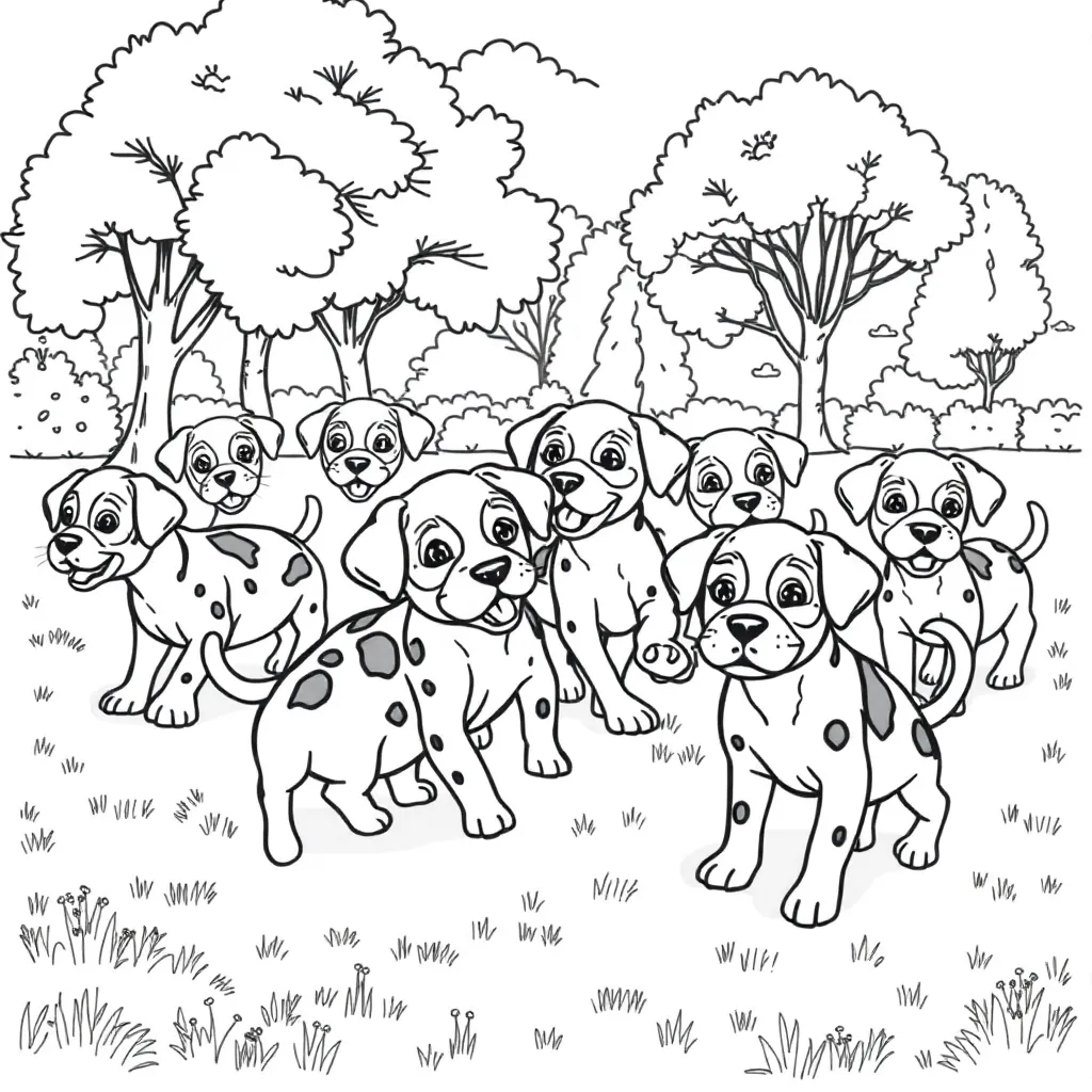 101 Dalmatians coloring page