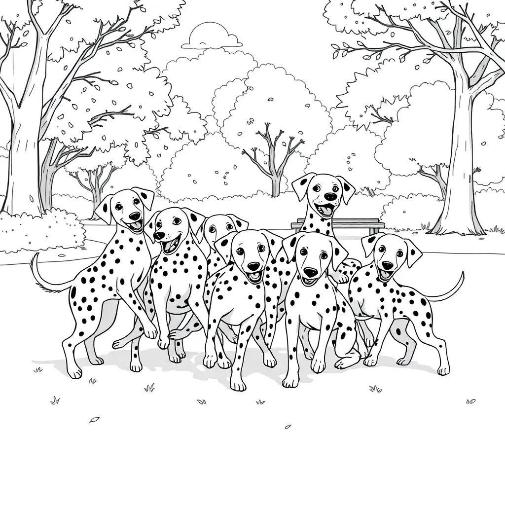 101 Dalmatians coloring page