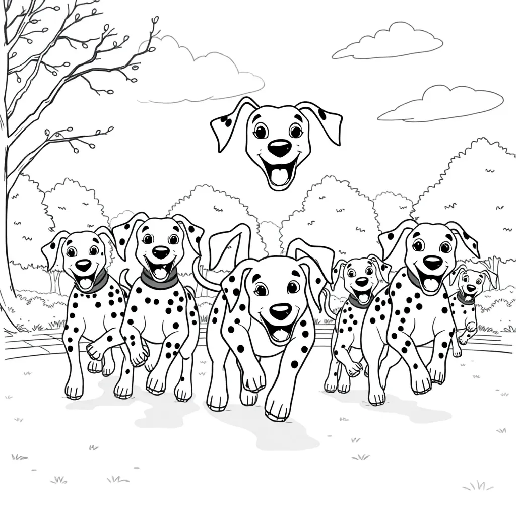 101 Dalmatians coloring page