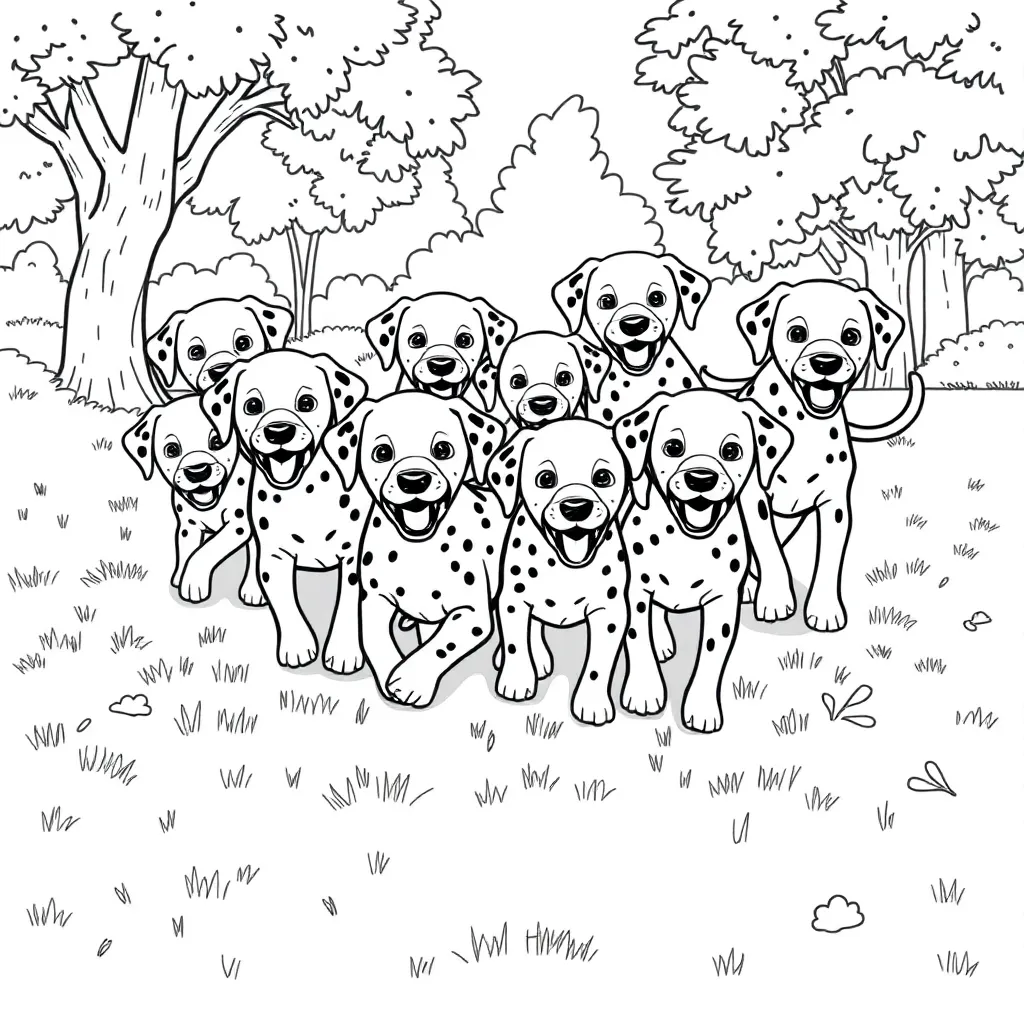 101 Dalmatians coloring page