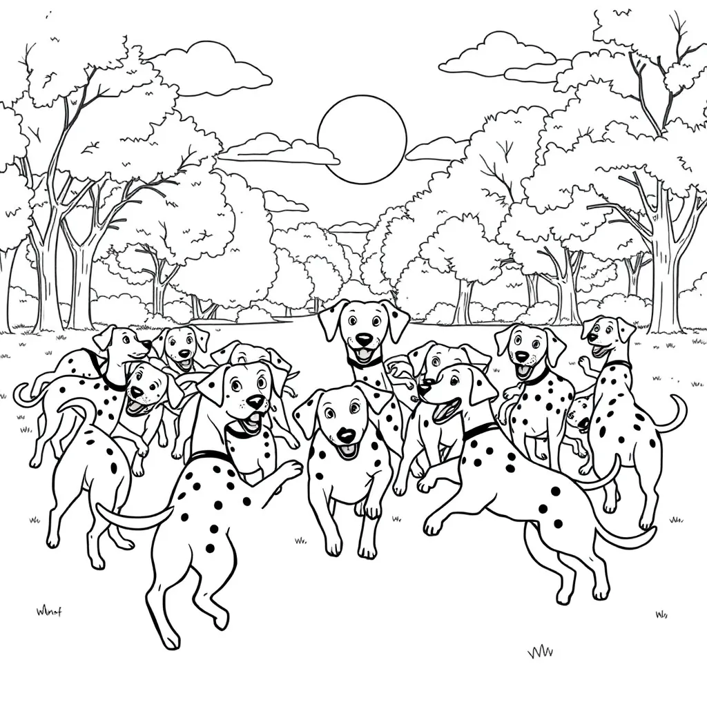 101 Dalmatians coloring page