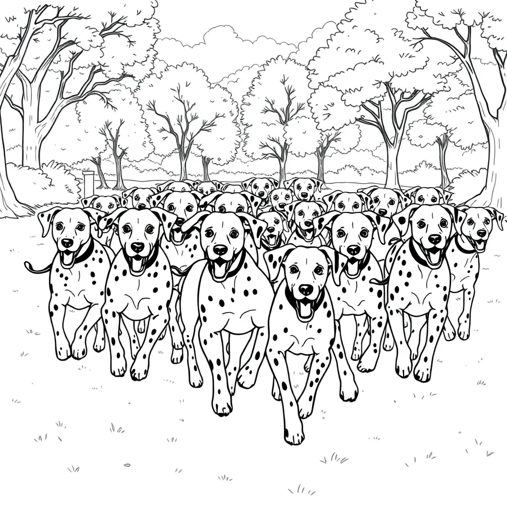 101 Dalmatians coloring page