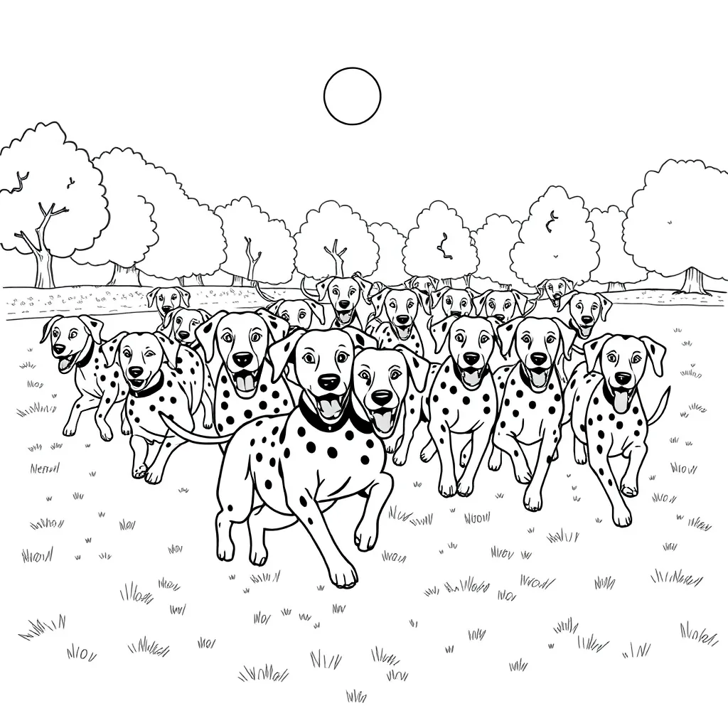 101 Dalmatians coloring page