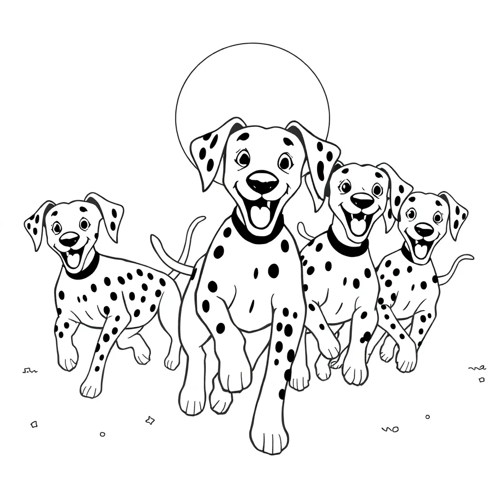 101 Dalmatians coloring page