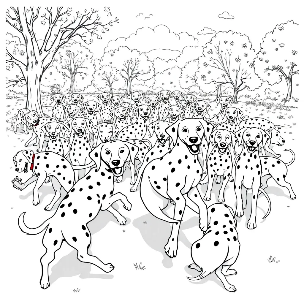 101 Dalmatians coloring page
