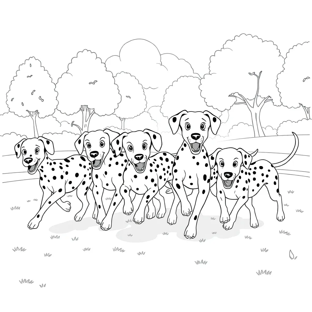101 Dalmatians coloring page