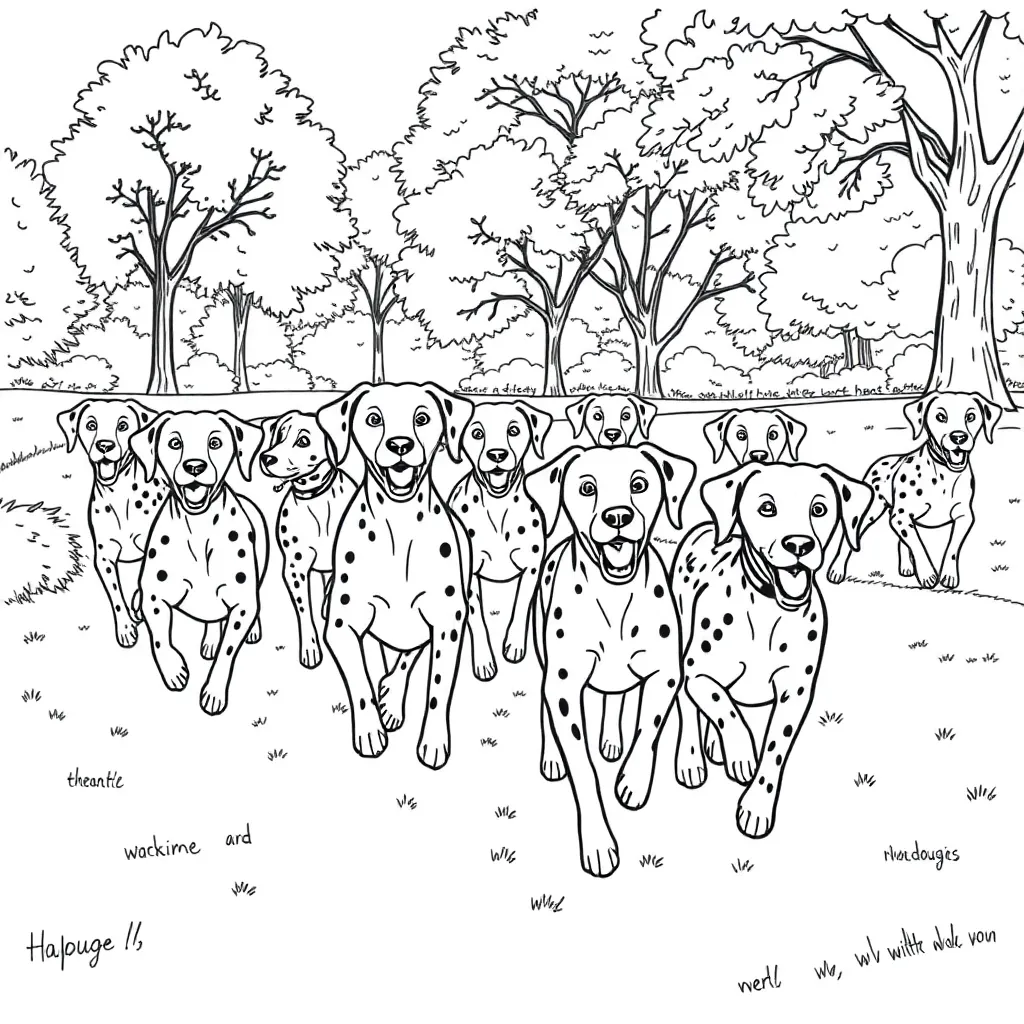 101 Dalmatians coloring page