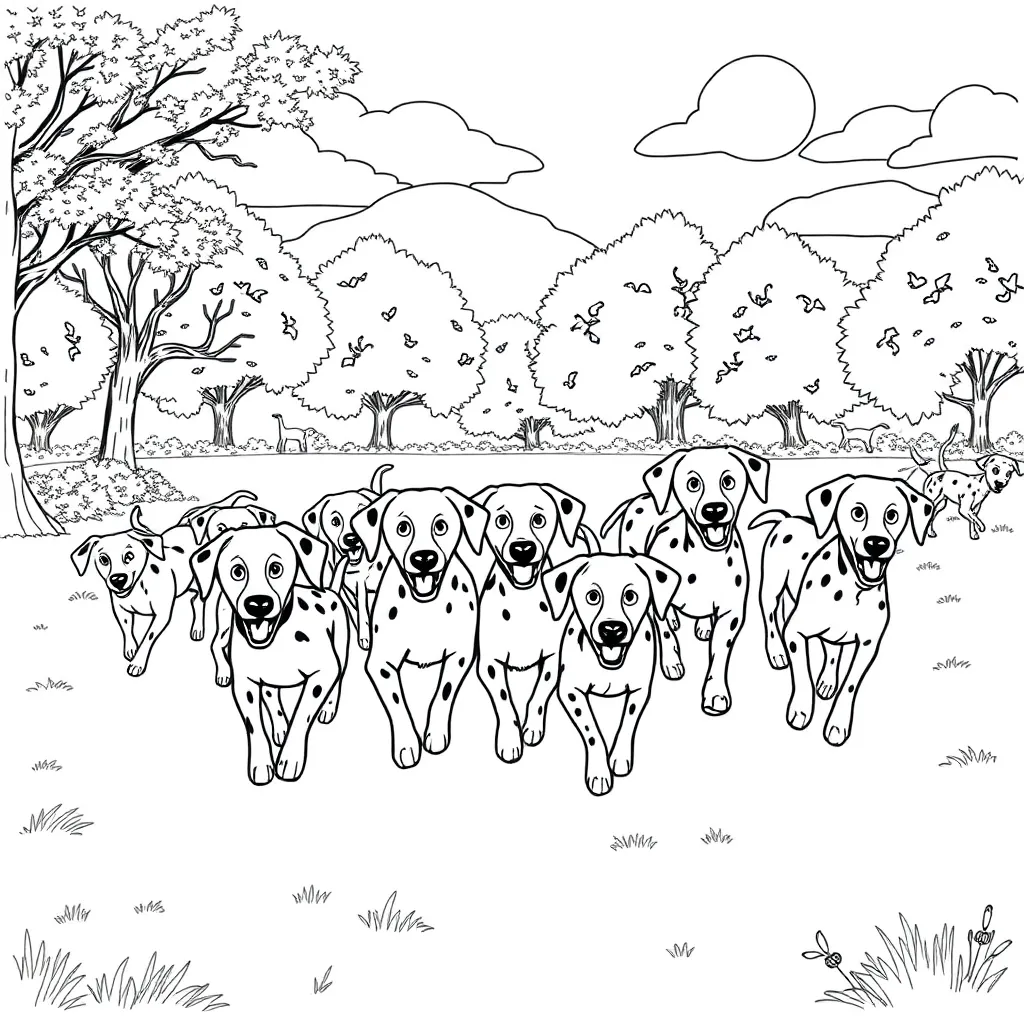 101 Dalmatians coloring page