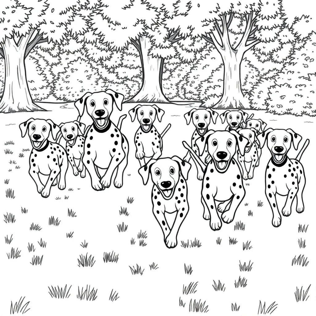 101 Dalmatians coloring page