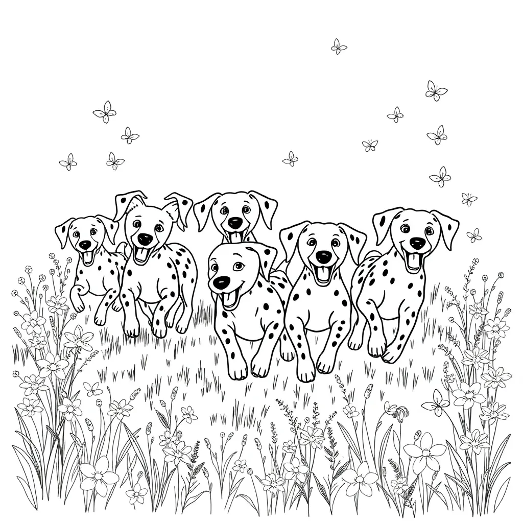101 Dalmatians coloring page