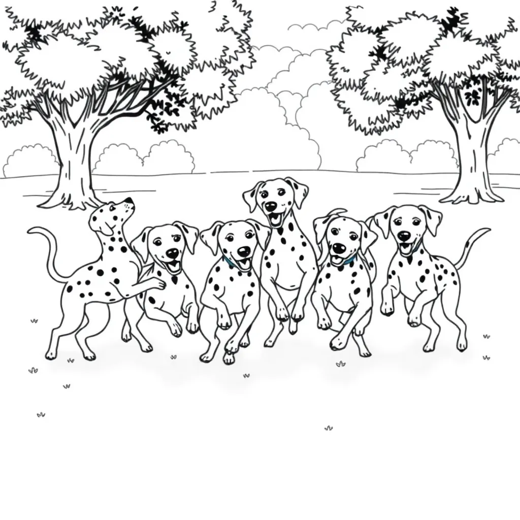 101 Dalmatians coloring page