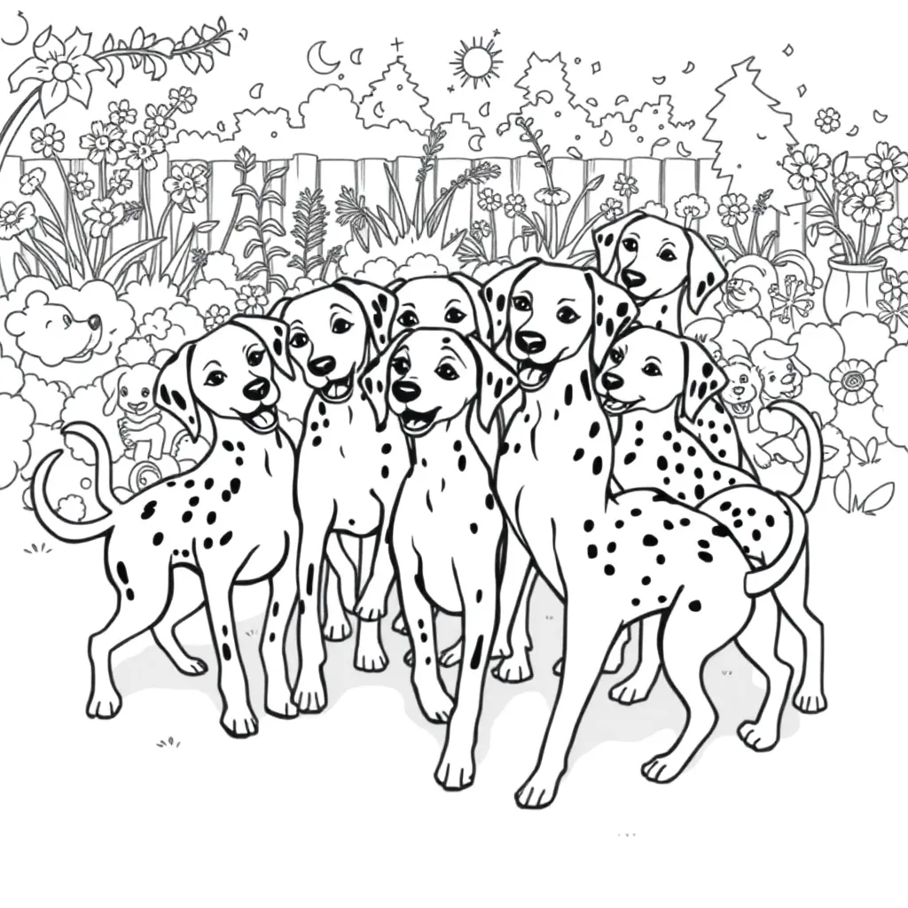 101 Dalmatians coloring page