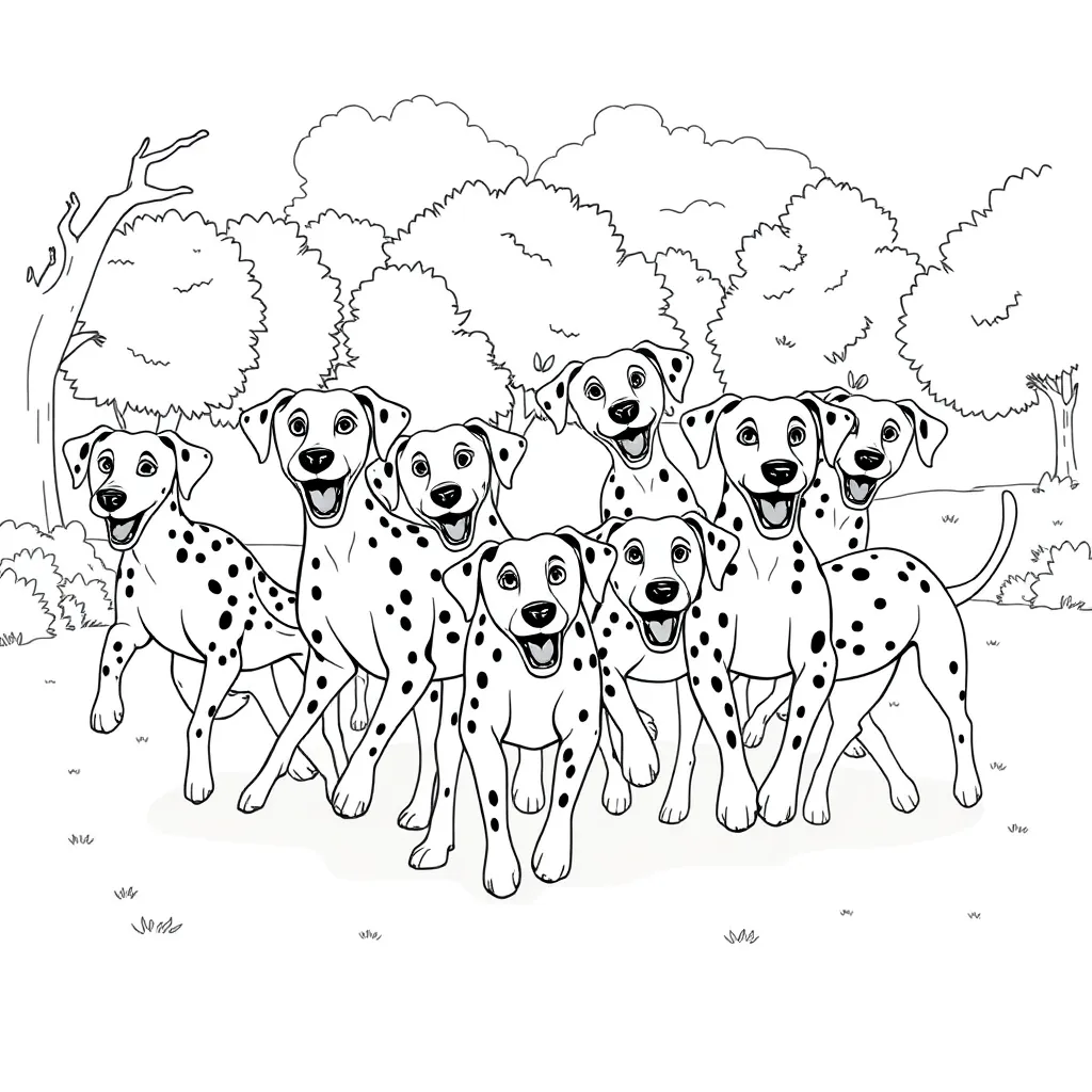101 Dalmatians coloring page