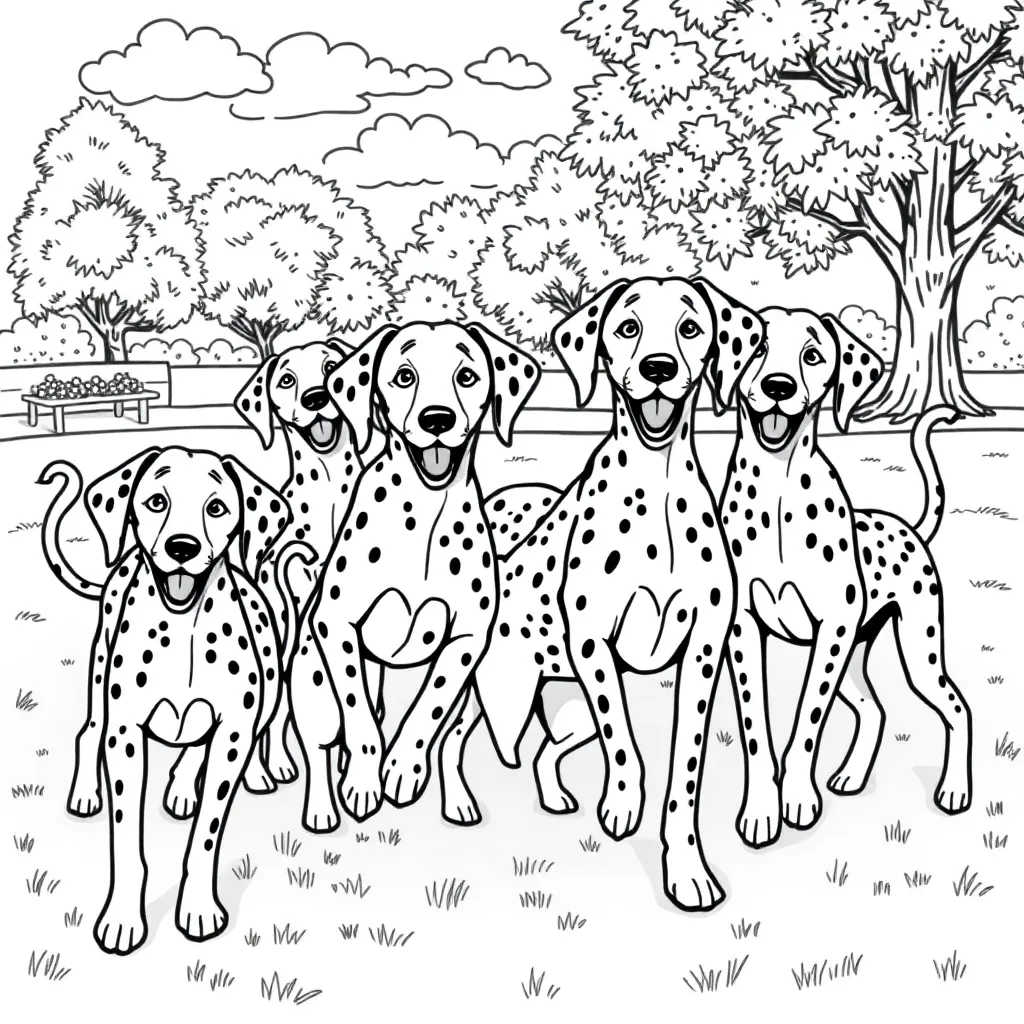 101 Dalmatians coloring page
