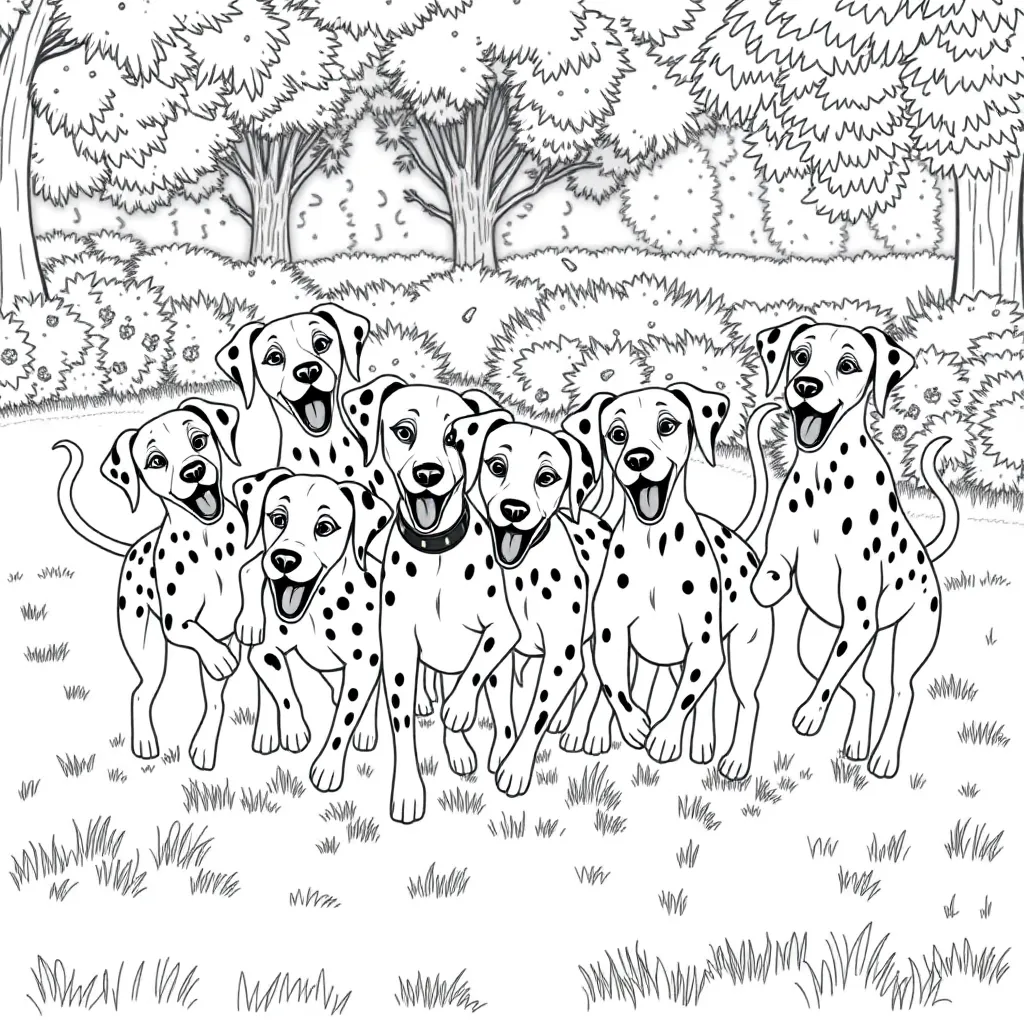 101 Dalmatians coloring page