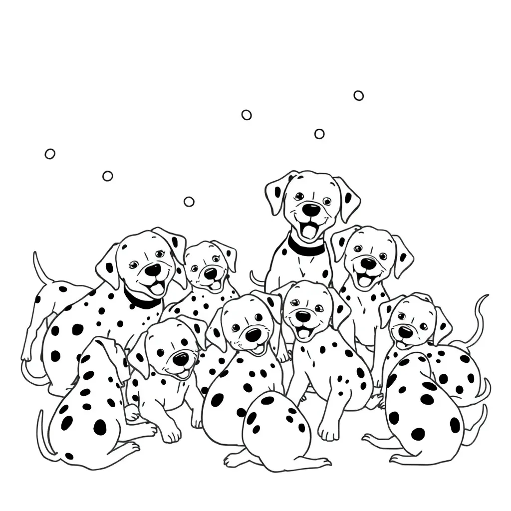 101 Dalmatians coloring page