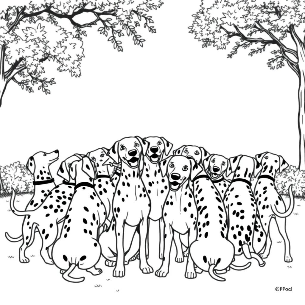 101 Dalmatians coloring page