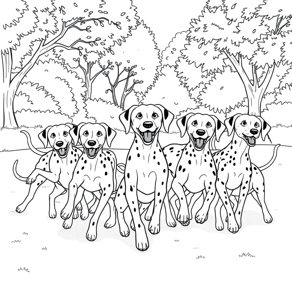 101 Dalmatians coloring page