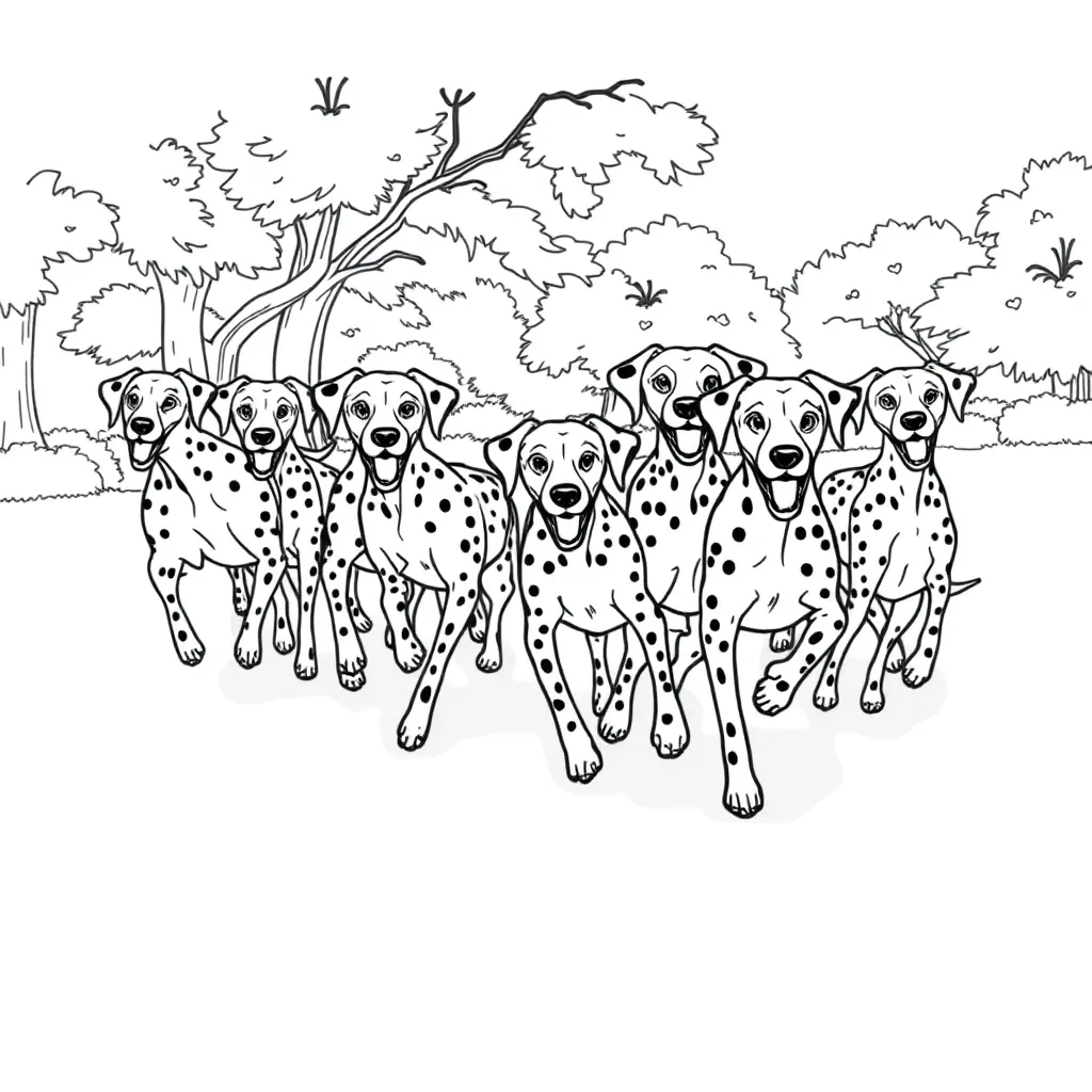 101 Dalmatians coloring page