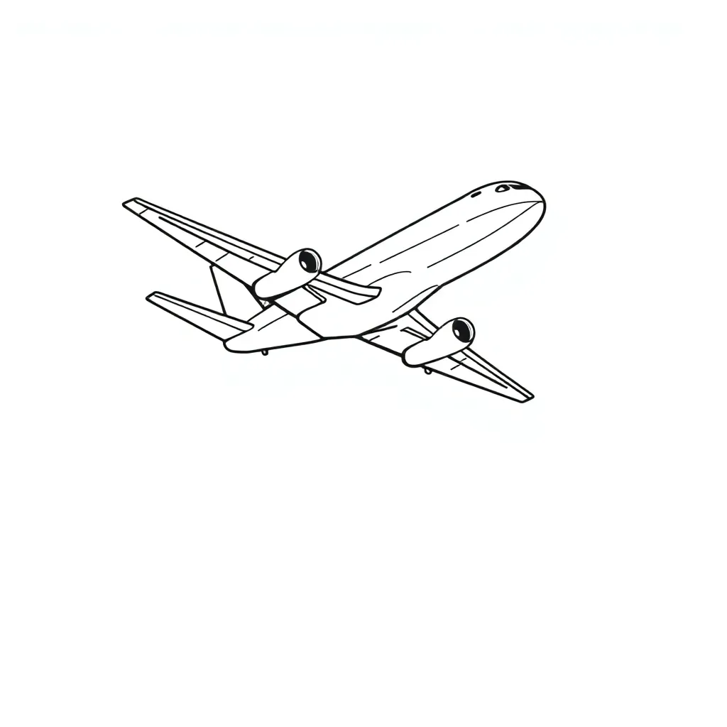 Airplane coloring page